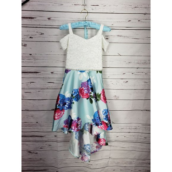 Speechless Lace Floral  Foil‎ High Low Maxi Dress - Picture 13 of 13